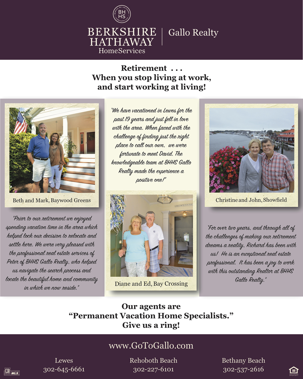 magazine ad for bhhs gallo realty